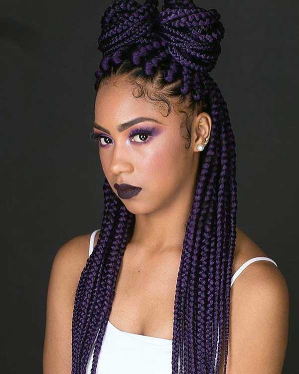 crochet-braids-in-a-bun