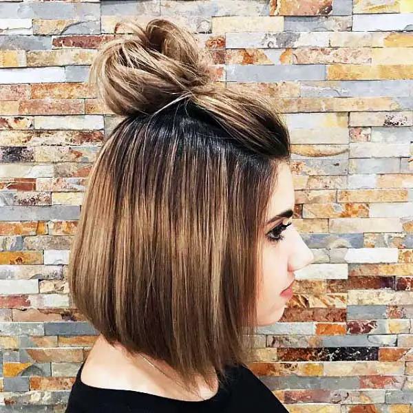 half-top-knot-bun