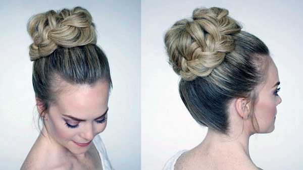 high-bun-with-braid 