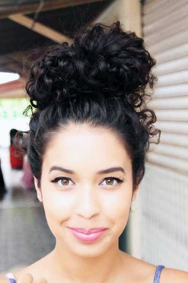 top-knot-bun-with-curly-hair