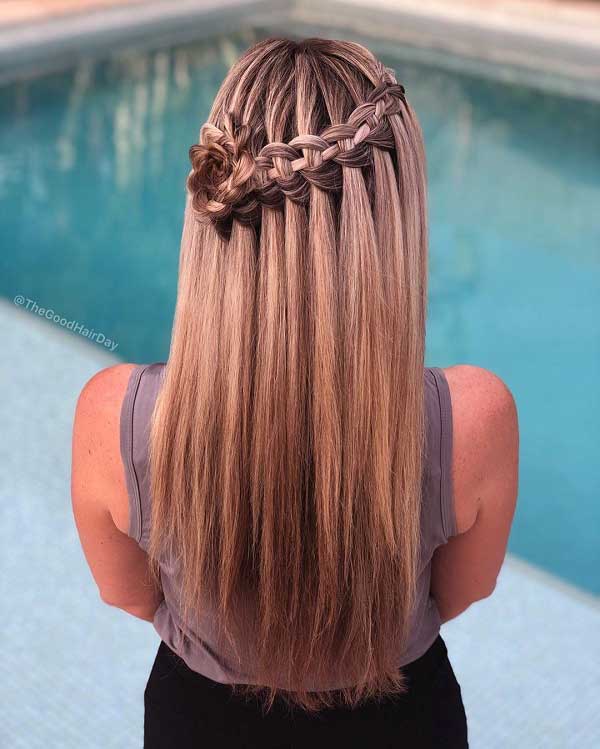 waterfall-braid-into-bun 