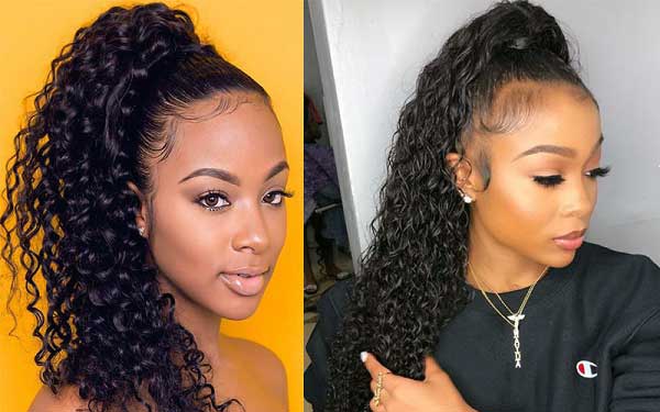 curly-weave-ponytail 