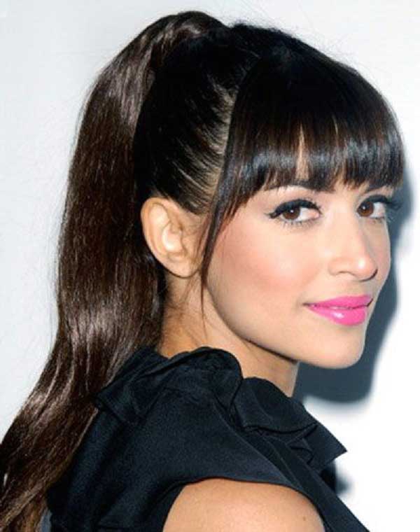Ponytail-with-bangs-black-hair-latest