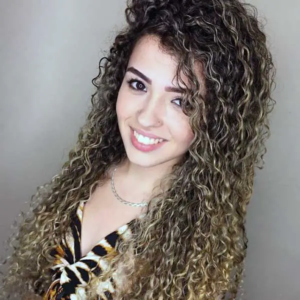 black-curly-hair-with-blonde-highlights