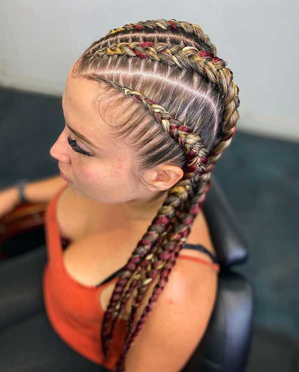 blonde-and-red-box-braids