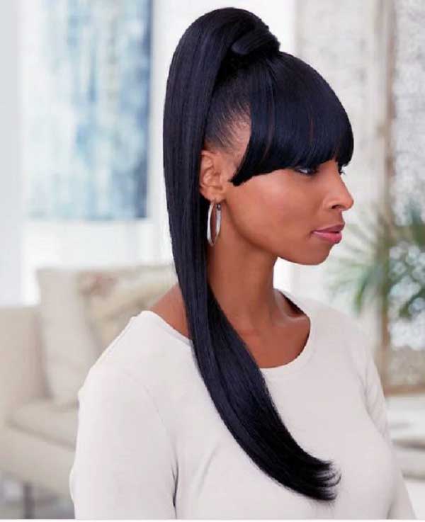 cute-weave-ponytails-with-bangs