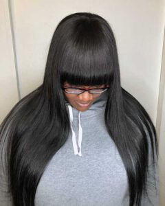 18 Perfect Sew In With Bangs Hairstyle(2022) - HqAdviser