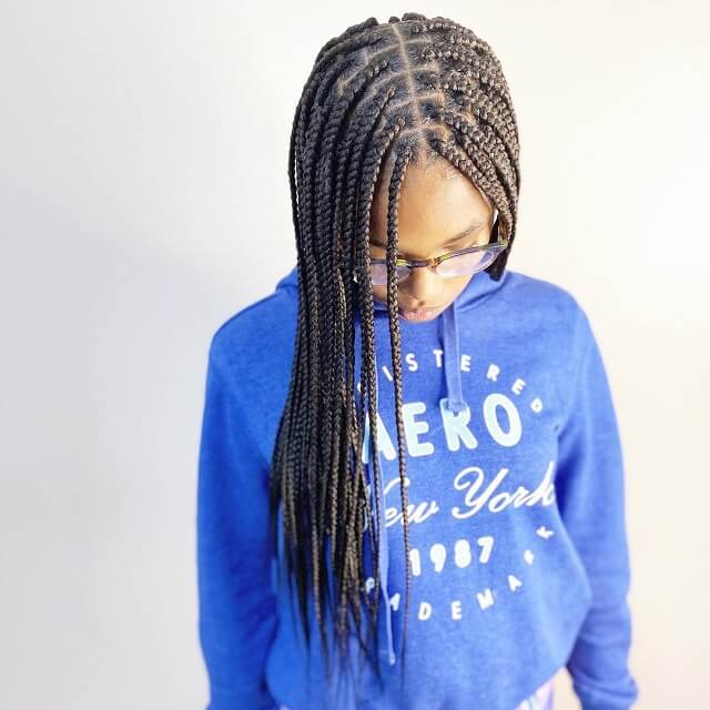 12 year old box braids for kids 