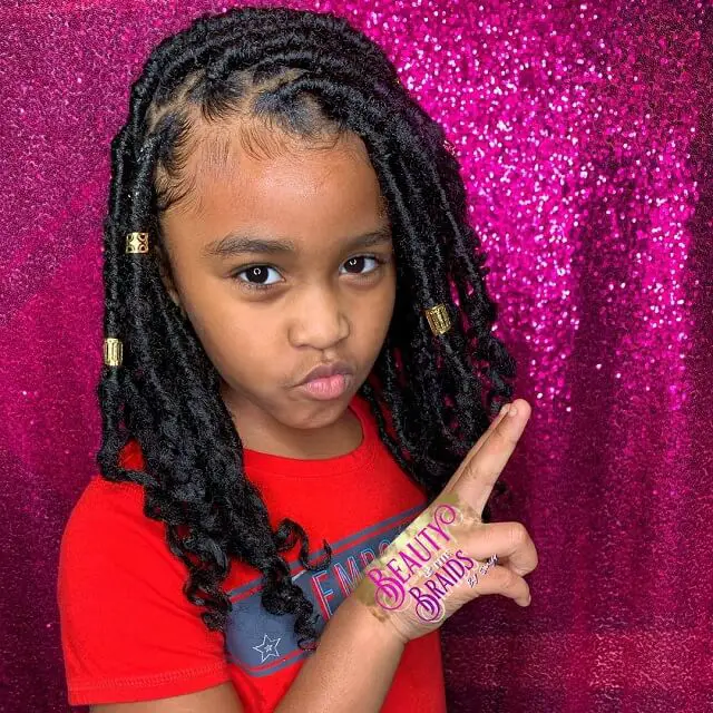 curly box braids for kids