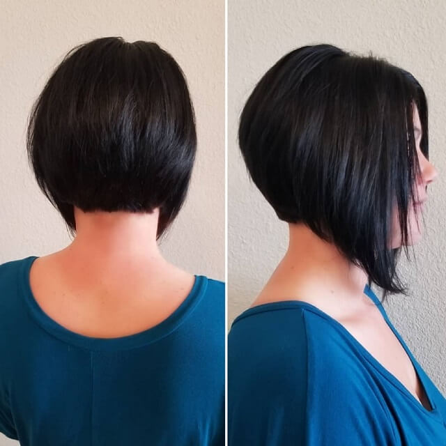 stacked bob haircut black hair