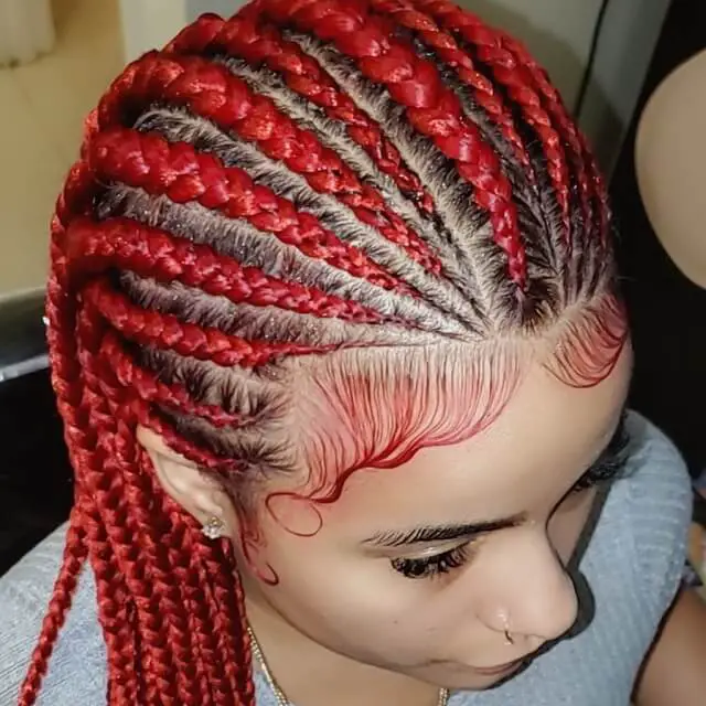 cherry red lemonade braids