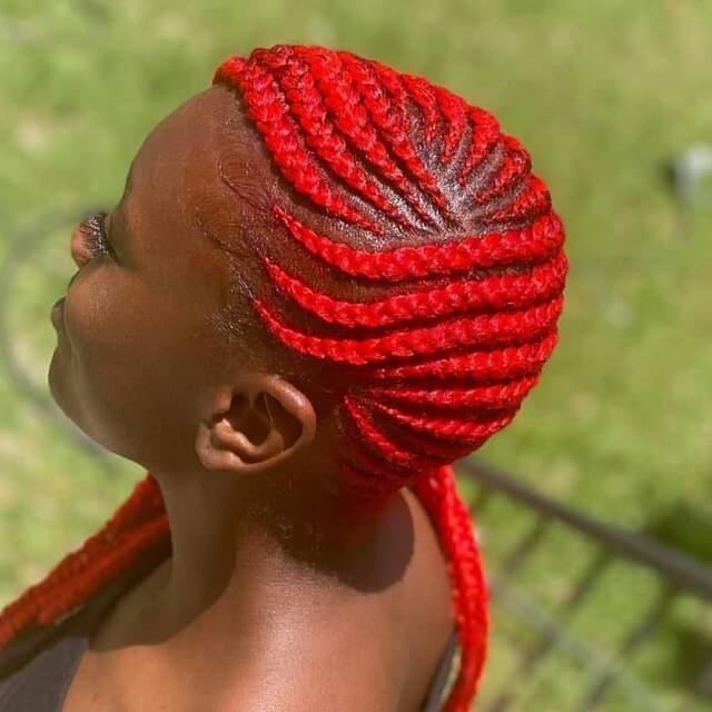 dark red lemonade braids