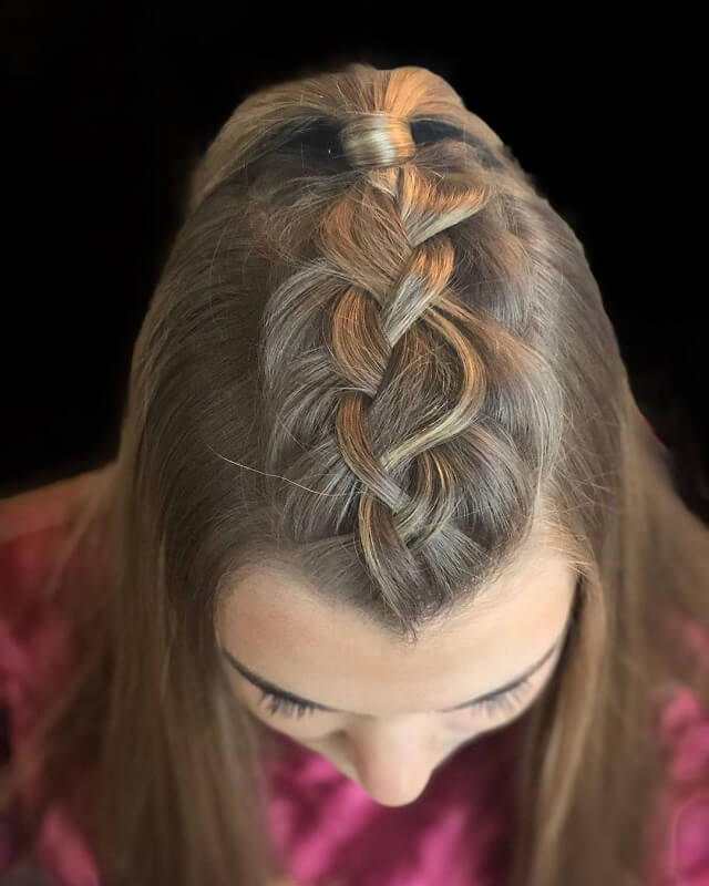 half updo ponytail