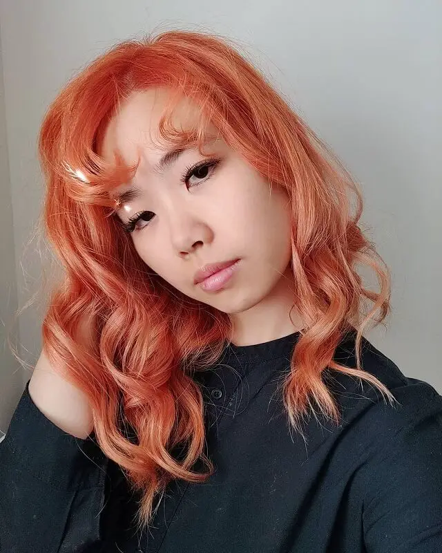 korean curly bangs