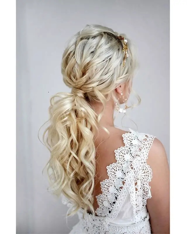 low ponytail wedding hairstyles
