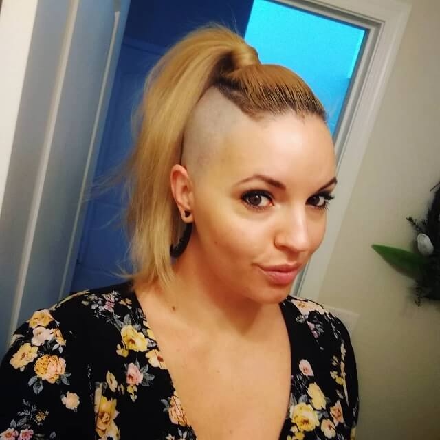 ponytail mohawk short hair