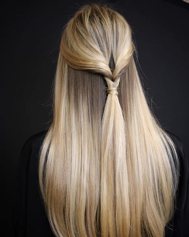 twisted half ponytail 