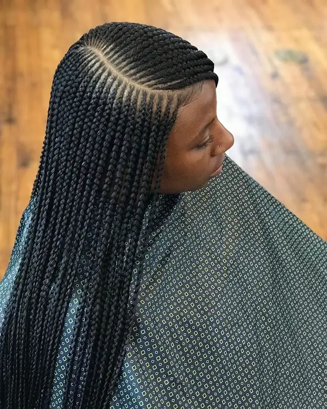 2 layer feed in braids side part