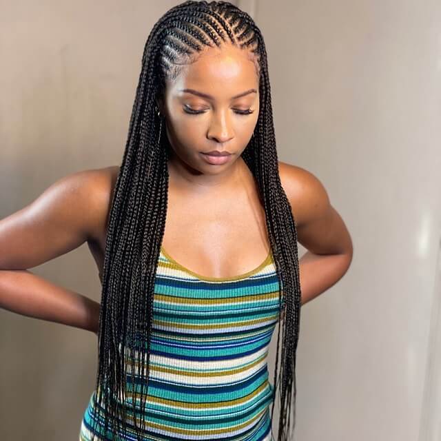 2 layer fulani braids 