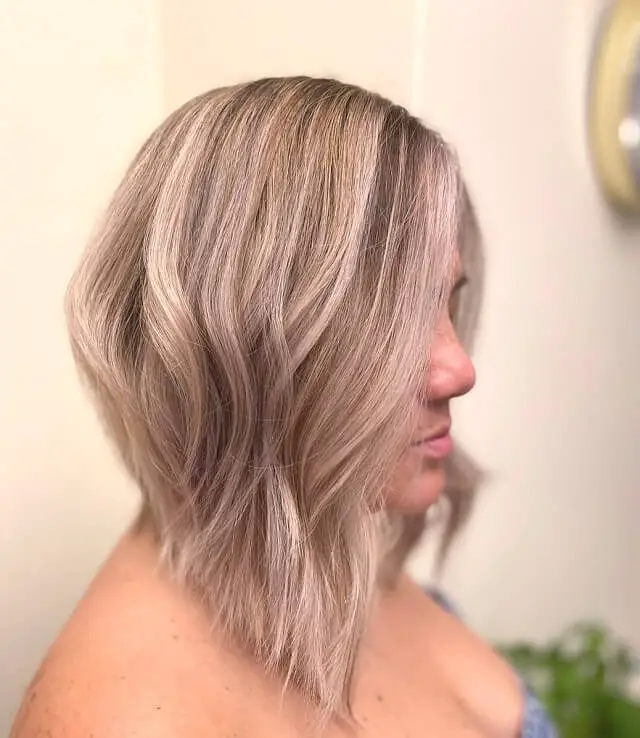 Blonde Balayage Bob with Angled Layers