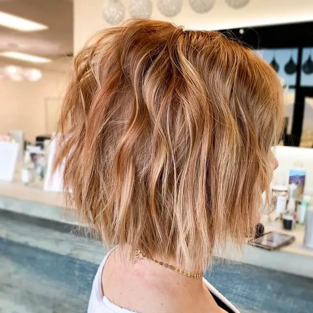 Messy A-line bob