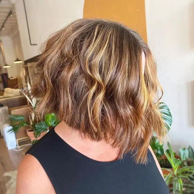 Messy A-line bob