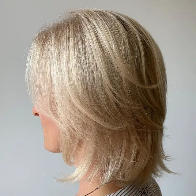 Low Maintenance Short Layered Blonde Hairstyle