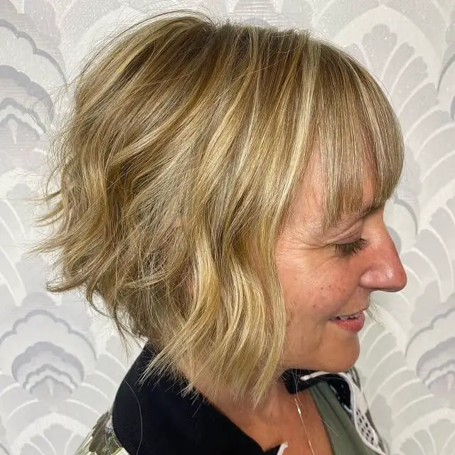 Short textured shag for 50-year-old women