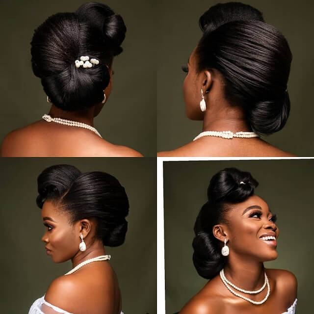 black women side bun hairstyles