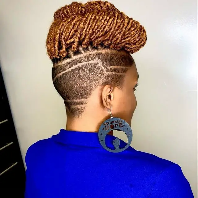 crochet braids with shaved sides