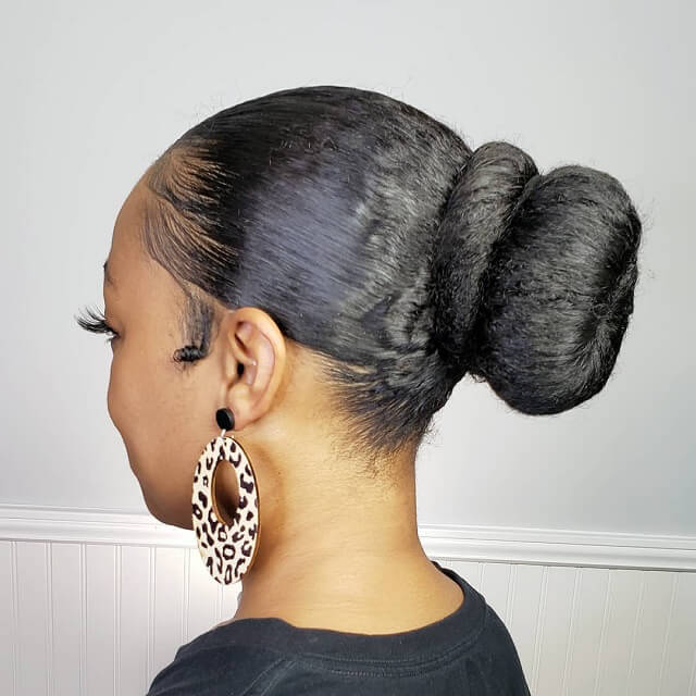 donut bun hairstyles for black hair