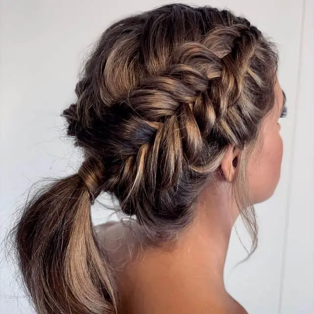 fishtail french braid ponytail 