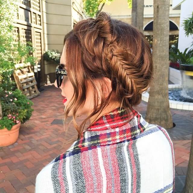 fishtail milkmaid braid 