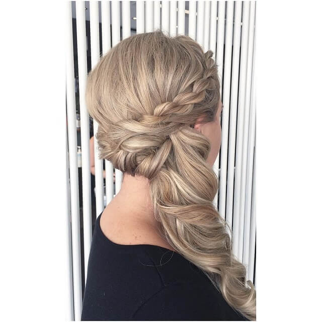french twist braid into ponytail 