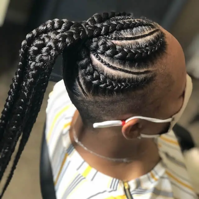 goddess braids with shaved sides 