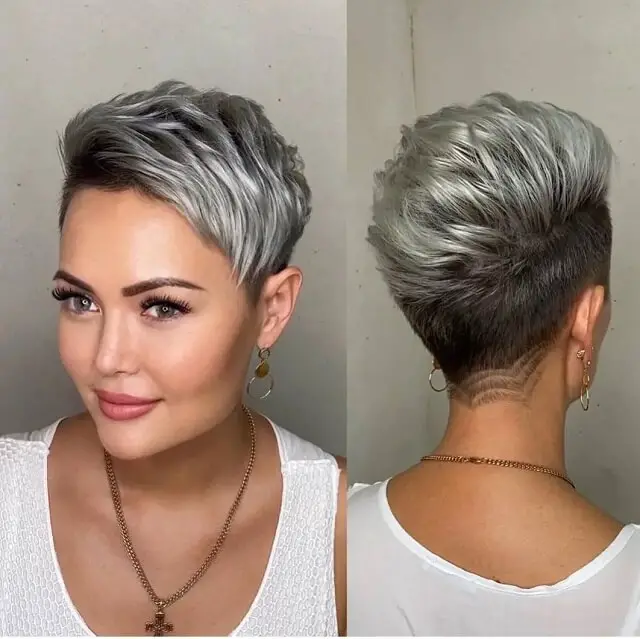 grey undercut pixie