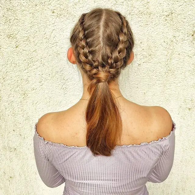 half french braid ponytail 