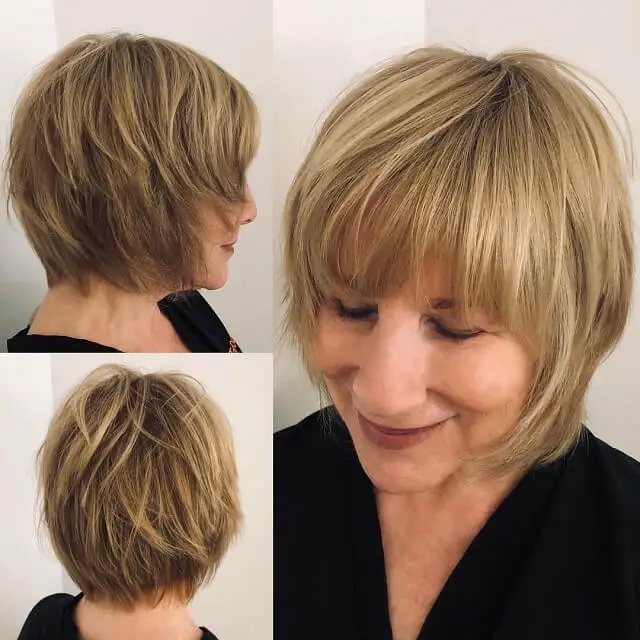 messy bob hairstyles for over 50 