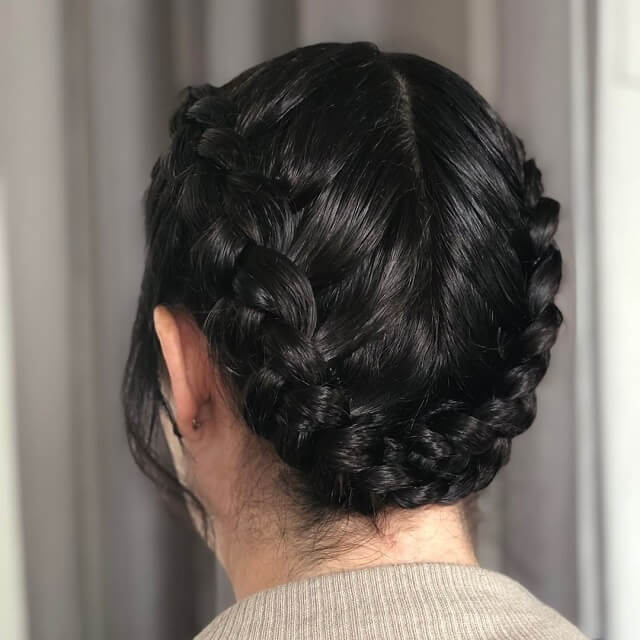 milkmaid braid black hair