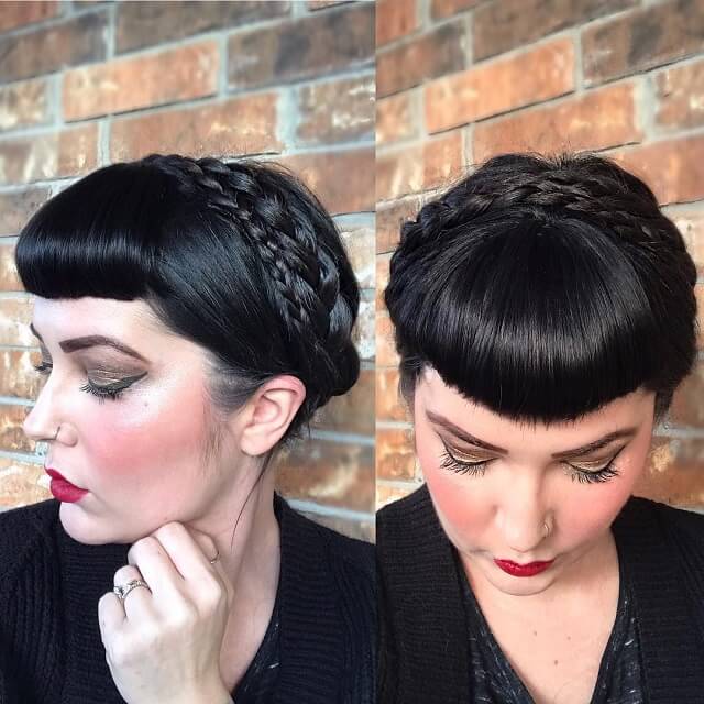 milkmaid braid black hair