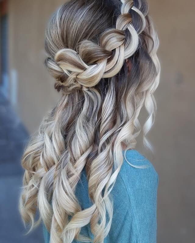 milkmaid braid half up