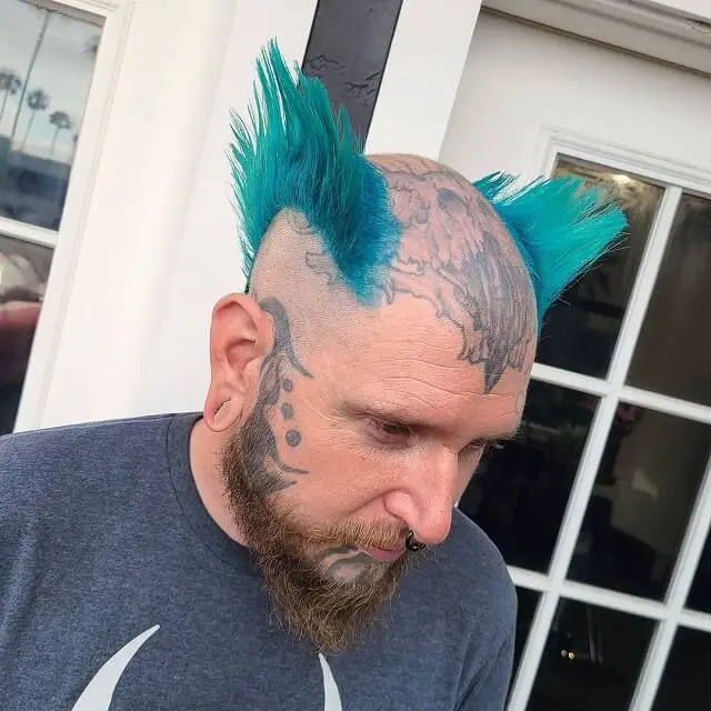 Neon Blue Reverse Mohawk