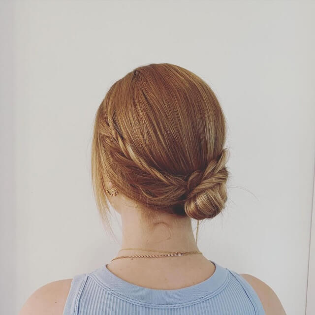 rope braid side bun