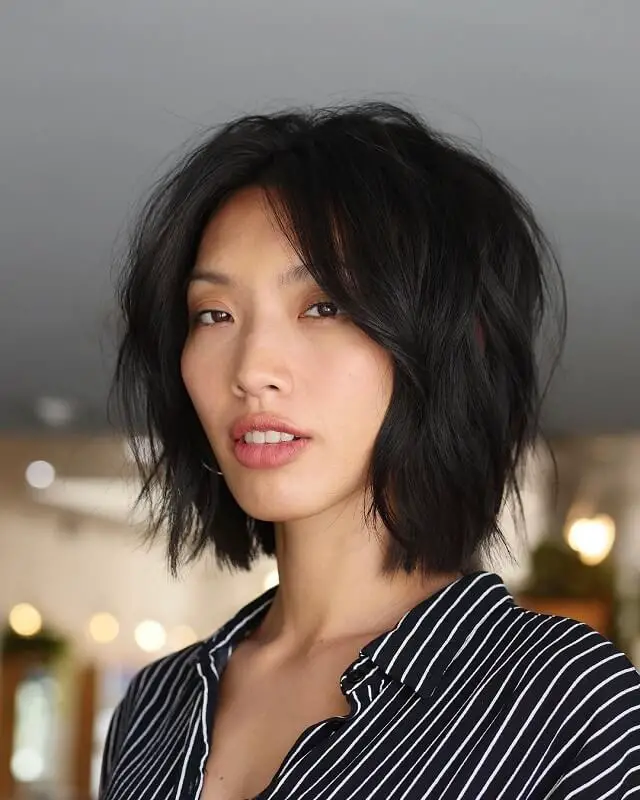 short messy bob          