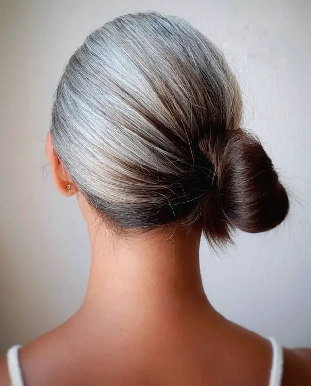 side bun for short hair