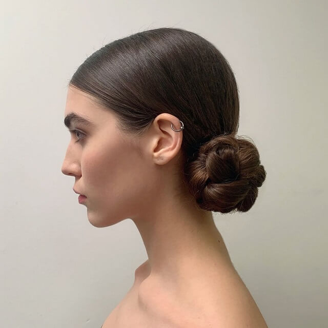 sleek side bun 