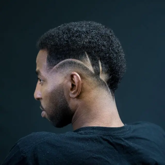 taper fade mohawk haircut black men       