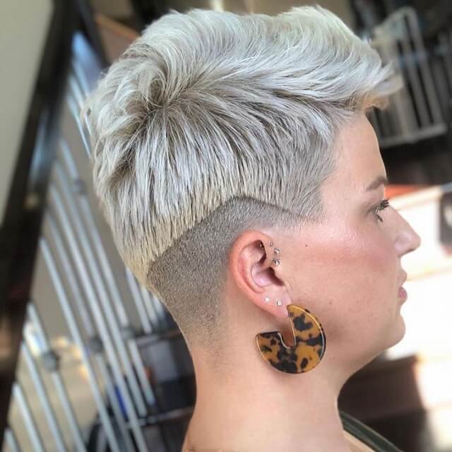 undercut edgy pixie cut          