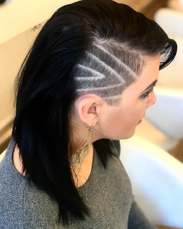 Long Undercut Inverted Bob