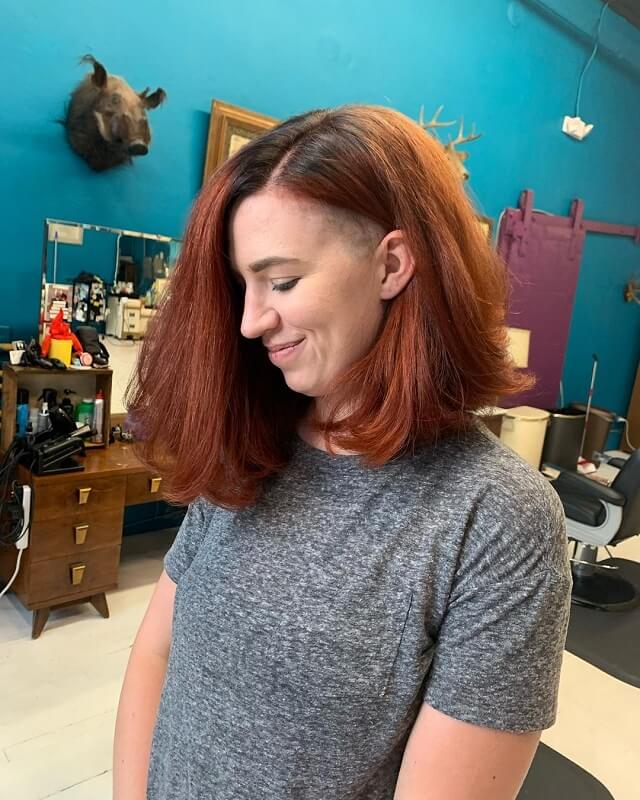 Long Undercut Inverted Bob